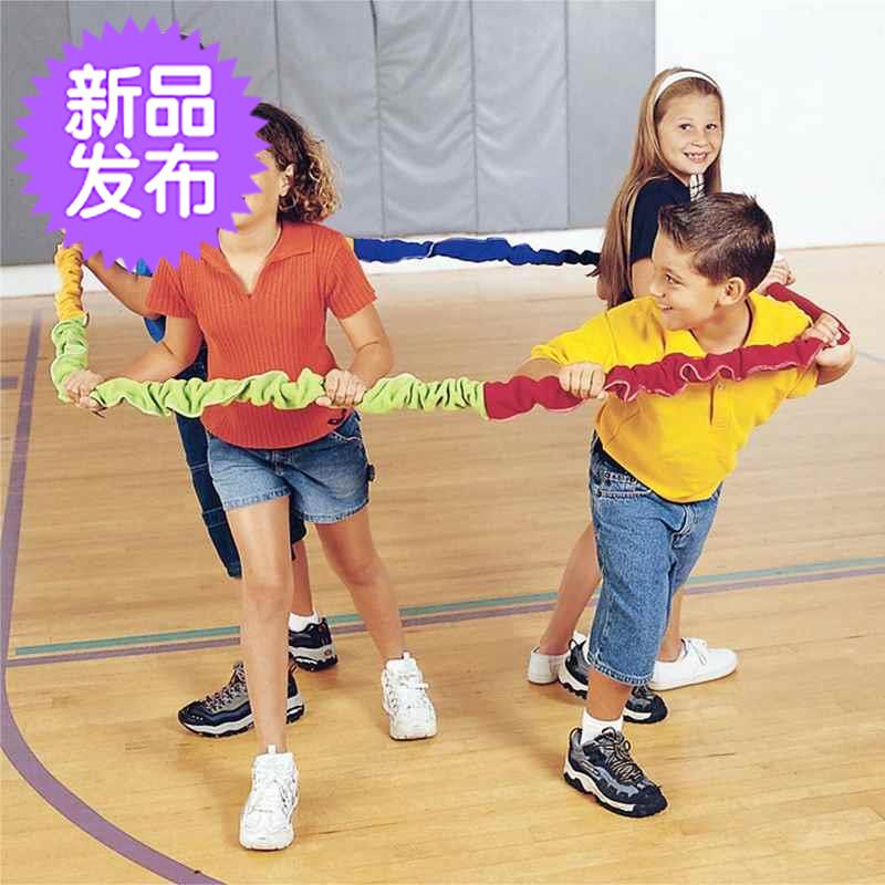 Kindergarten 3 High elasticity Rainbow pull rope team activity apparatus Game equipment East and West runin the Toy/Childs/Puzzle/Building block/Model , Outdoor sports/Leisure/Traditional toys , Other outdoor recreation Toys category - from Buy2taobao.com to provide professional Taobao agent buy service