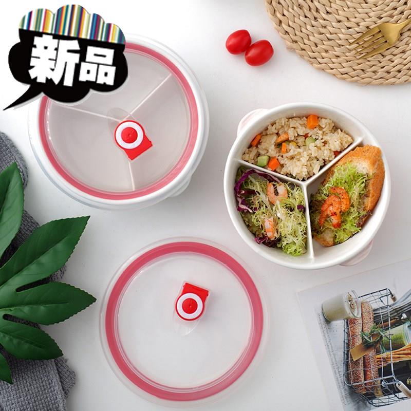 2019日式手彩便当盒j分格碗分隔饭盒陶瓷保鲜碗带盖学生三格饭盒|msdalam kategori pinggan mangkuk, pemeliharaan bekas/bekas pemeliharaan, crisper - dari Buy2taobao.com untuk memberikan perkhidmatan ejen Taobao profesional membeli
