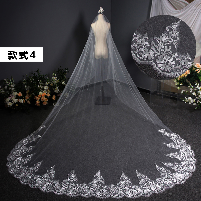 new pattern bride Headdress Headdress marry Accessories Ruansha Korean Wedding dress Super long Tailing Luxurious Headdressin the Accessories/Leather belt/Hat/Muffler , Wedding dress accessories , Veil category - from Buy2taobao.com to provide professional Taobao agent buy service