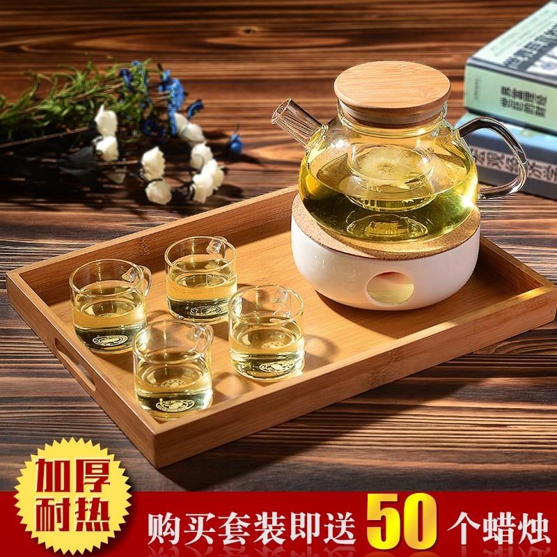 奶茶店泡茶壶花茶壶组合玻璃泡茶杯套装可组合家用煮花茶蜡烛加热|msdalam kategori pinggan mangkuk, set teh, teh herba - dari Buy2taobao.com untuk memberikan perkhidmatan ejen Taobao profesional membeli