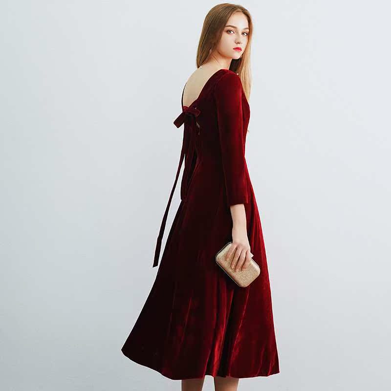 敬酒服新娘2019新款春季长袖中长款修身结婚红色回门宴会晚礼服女在类目 女装/女士精品, 婚纱/旗袍/礼服, 礼服/晚装中 - 来自Buy2taobao.com提供专业的淘宝代购服务