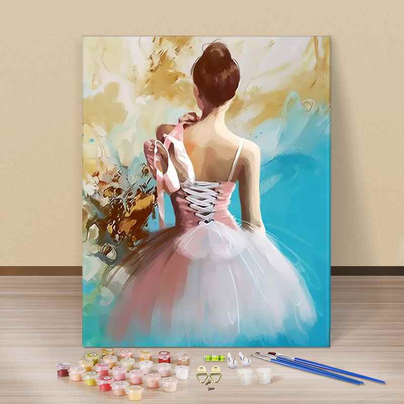 diy number Oil painting bedroom a living room character Hand drawn Decompression Digital own Decorative painting Ballet shadowsin the Home accessories , Decorative painting , DIY/Digital painting category - from Buy2taobao.com to provide professional Taobao agent buy service