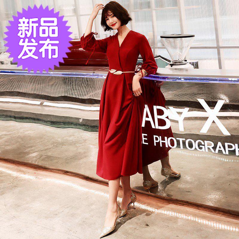 新娘敬酒服平时可穿2019款结婚新R娘结婚回门宴会中长款晚礼服裙|ruв категории Женская одежда, Cвадебные платья, платье/вечернее платье - от Buy2taobao.com для оказания профессиональной услуги покупки агента Taobao