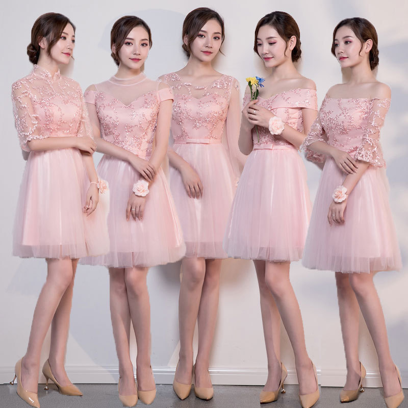 2019 summer have cash less than that is registered in the accounts Bridesmaid Dresses Show thin Bridesmaid full dress lady full dress Pink Lace Dress skirt Z27in the Women's clothing/Boutique , Wedding/Cheongsam/Formal dress , Wedding category - from Buy2taobao.com to provide professional Taobao agent buy service