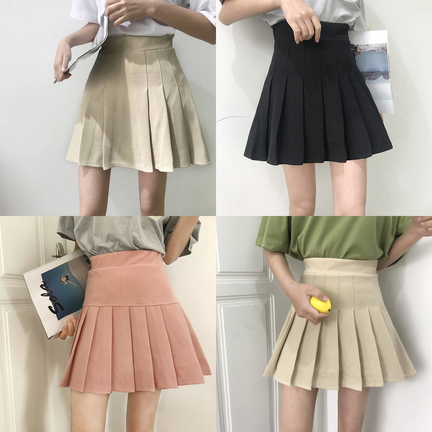 ins Ultra-fire skirt Spring and summer 2019 new pattern Korean Edition Versatile Paige Show thin Short skirt student Pleated skirtin the Diapers/Care/Feeding/Push lathe , Cloth diapers/Pads , Cloth diapers category - from Buy2taobao.com to provide professional Taobao agent buy service