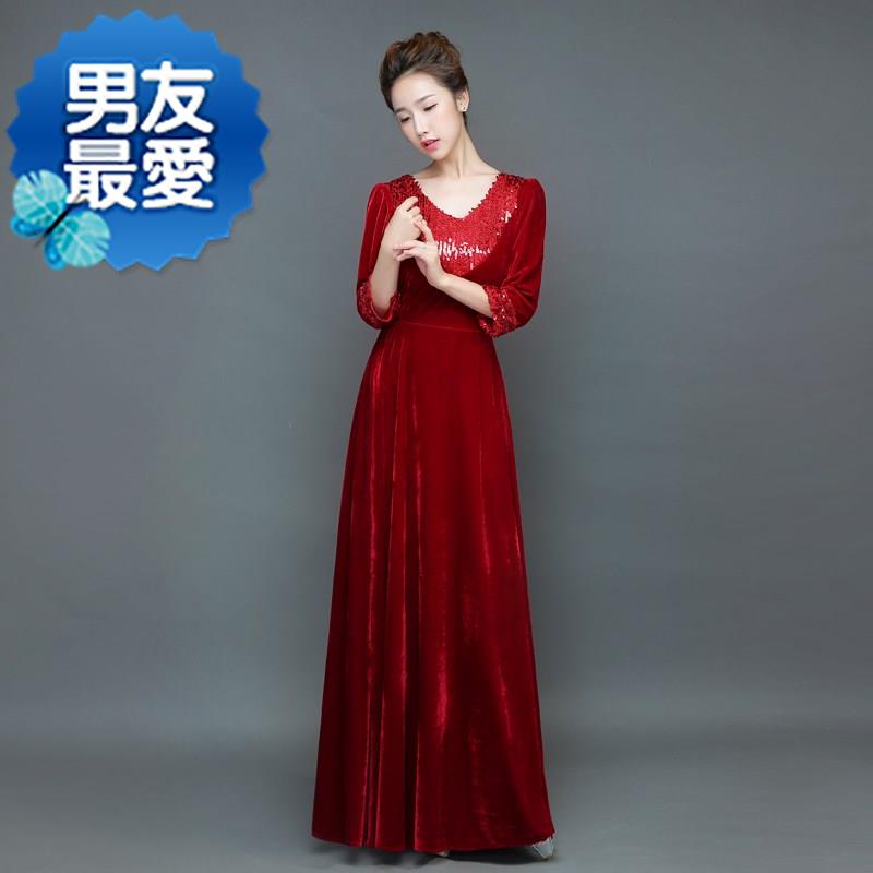 合唱服新款V领 大合唱团演出服年会主持晚礼服独唱J礼服大码礼服|ruв категории Женская одежда, Cвадебные платья, платье/вечернее платье - от Buy2taobao.com для оказания профессиональной услуги покупки агента Taobao