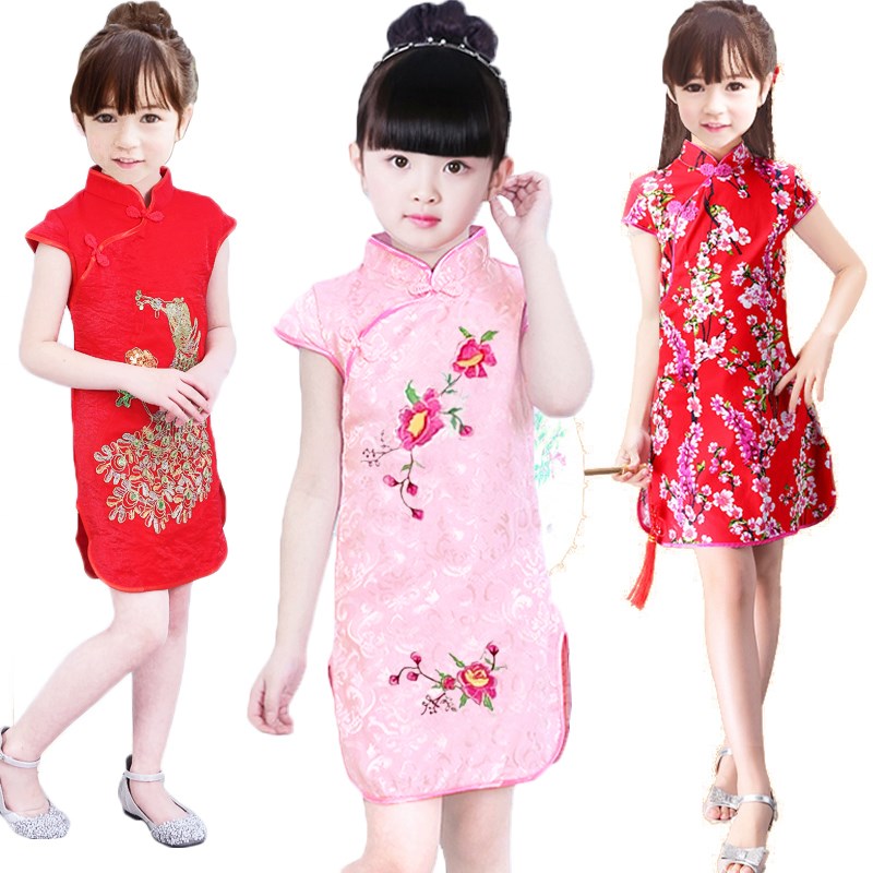 girl printing cheongsam Little Girl Thin section Catwalk 61 Self cultivation Broken flowers Chinese style Summer wear Chinese style pure cotton girlin the Children/Baby/Family fitted , Children's Robes/Costume/National costume , Cheongsam category - from Buy2taobao.com to provide professional Taobao agent buy service