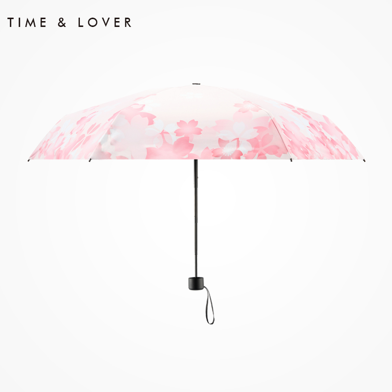 time&lover Small Portable cherry blossoms Parasol sunshade Sunscreen ultraviolet-proof fold rain or shine Dual umbrellain the Home Daily , Umbrella/Rain gear/Rain/Moistureproof , Umbrella category - from Buy2taobao.com to provide professional Taobao agent buy service