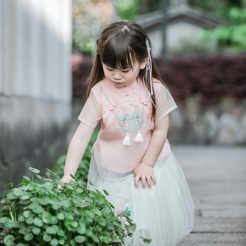 可问汉服女童夏装儿童超仙古装中国风唐装宝宝抖音小女孩古风童装|ruв категории Детская одежда, детей ципао/костюм/национальная одежда, костюм - от Buy2taobao.com для оказания профессиональной услуги покупки агента Taobao