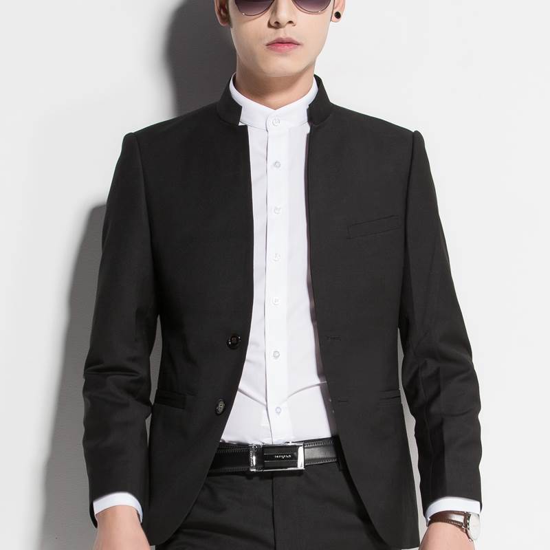 立领西服套装中国风中式商务休闲青年中山装三件套装结婚礼服男士在类目 男装, 民族服装中 - 来自Buy2taobao.com提供专业的淘宝代购服务