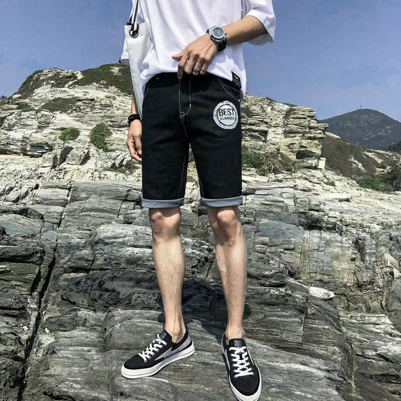 壹阁夏季短裤男夏装运动服饰男生牛仔中裤休闲薄款潮流五分裤子潮在类目 男装, 休闲裤中 - 来自Buy2taobao.com提供专业的淘宝代购服务