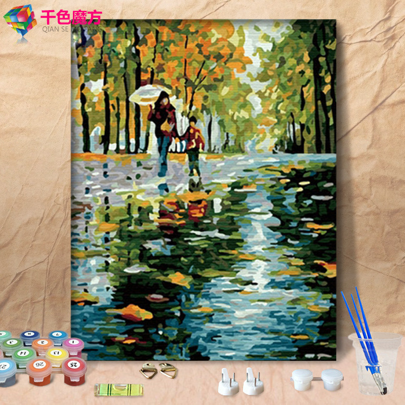 y数字油画客厅卧室绘风景花卉减压手工大幅填色油彩画装饰画di在类目 家居饰品, 装饰画, DIY/数字油画中 - 来自Buy2taobao.com提供专业的淘宝代购服务