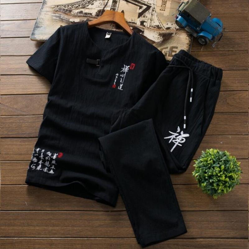 唐装男短袖潮流体恤套装青年中国风古风服装居士禅服汉服男装夏季在类目 男装, 民族服装中 - 来自Buy2taobao.com提供专业的淘宝代购服务