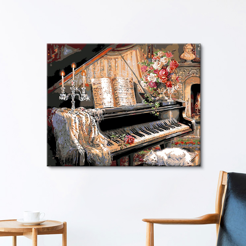 Color oil painting diy Oil Painting bedroom Hand drawn Decorative painting Kitty Decompression manual animal a living roomin the Home accessories , Decorative painting , DIY/Digital painting category - from Buy2taobao.com to provide professional Taobao agent buy service