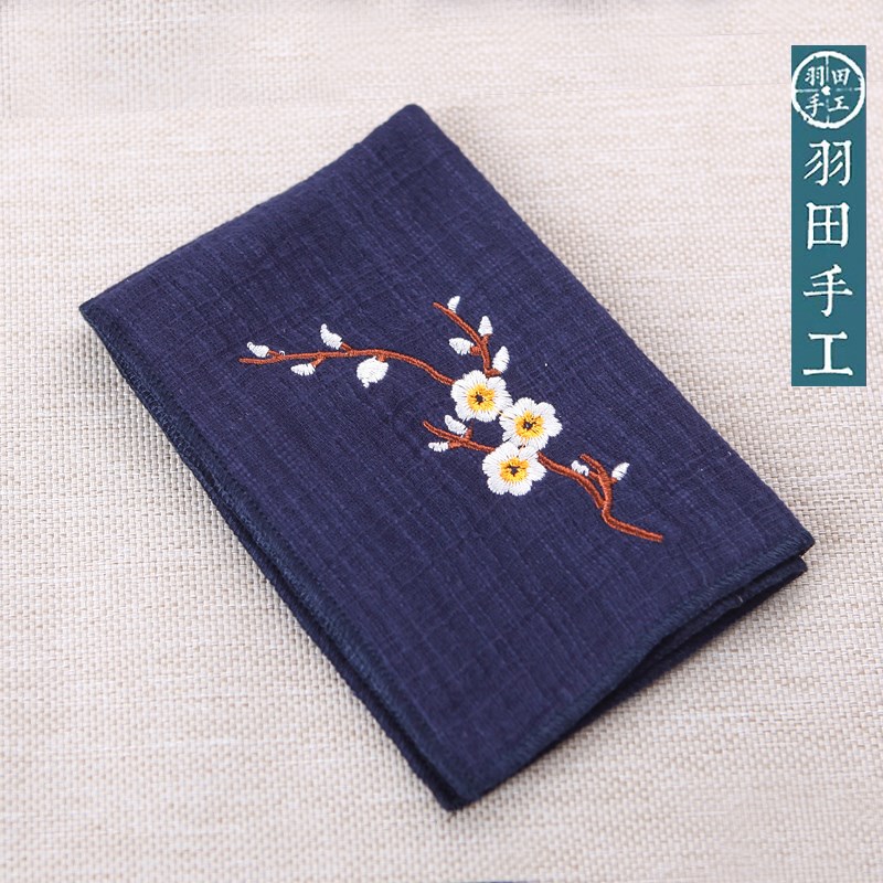 羽田 腊梅花绣花茶巾 老粗布茶布 吸水加厚棉麻茶垫布 茶道配件|ruв категории посуда, чайный сервиз, полотенцем - от Buy2taobao.com для оказания профессиональной услуги покупки агента Taobao