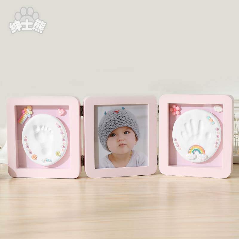 baby baby Hand footprints Photo frame Hand footprints Keepsake gift Newborn inkpad full moon Shoumo One hundred daysin the Toy/Childs/Puzzle/Building block/Model , Baby Souvenirs/Personalized Products , Hand footprints category - from Buy2taobao.com to provide professional Taobao agent buy service