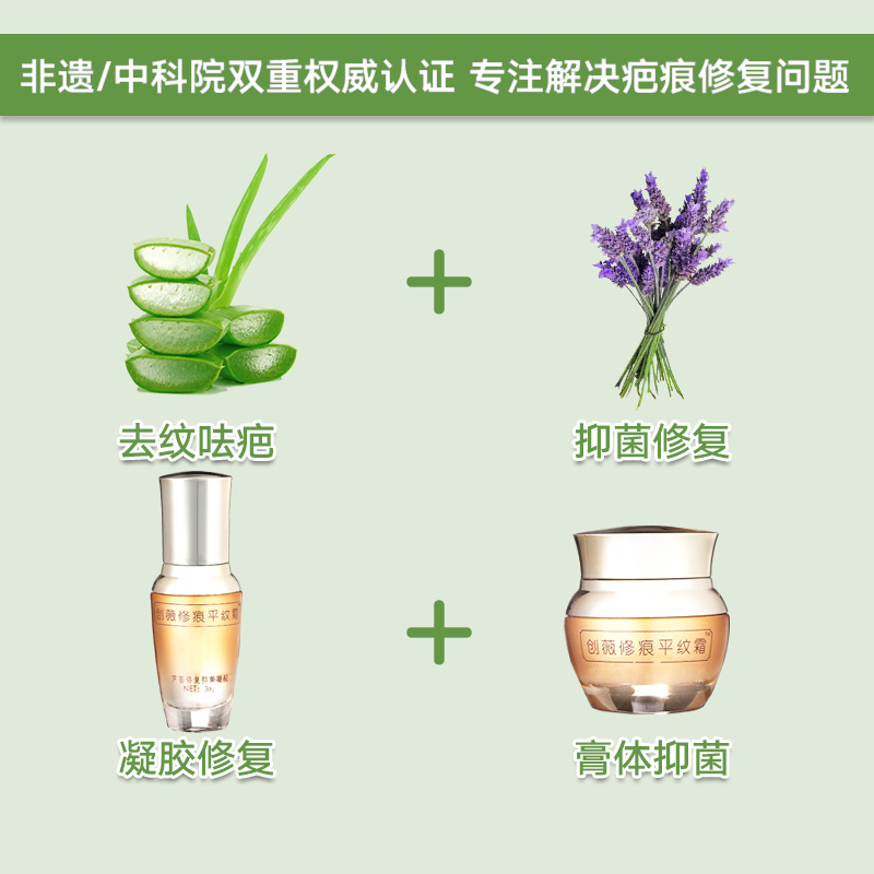霜中科院非遗官网正品创微秀痕萍文霜[3盒周期装】薰衣草修痕平纹|ruв категории начало ежедневно, защитное оборудование, наколенники/талии/плечо/шея - от Buy2taobao.com для оказания профессиональной услуги покупки агента Taobao