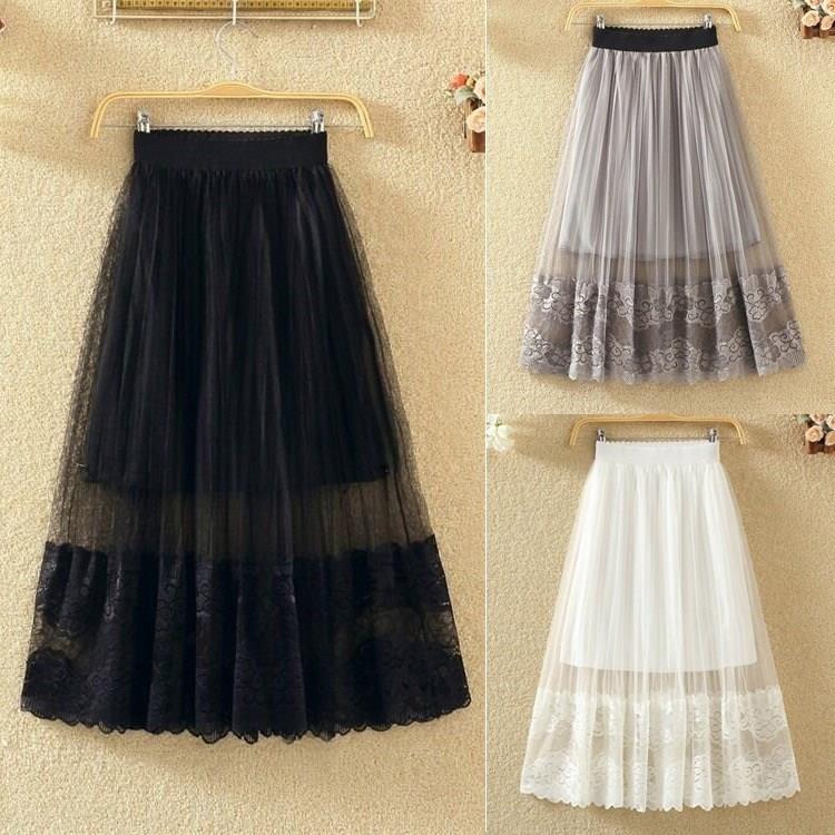 spring and autumn new pattern Lace Jacobs skirt Mid length version Paige Show thin Yarn skirt longuette David Bouffancyin the Women's clothing/Boutique , Skirts category - from Buy2taobao.com to provide professional Taobao agent buy service