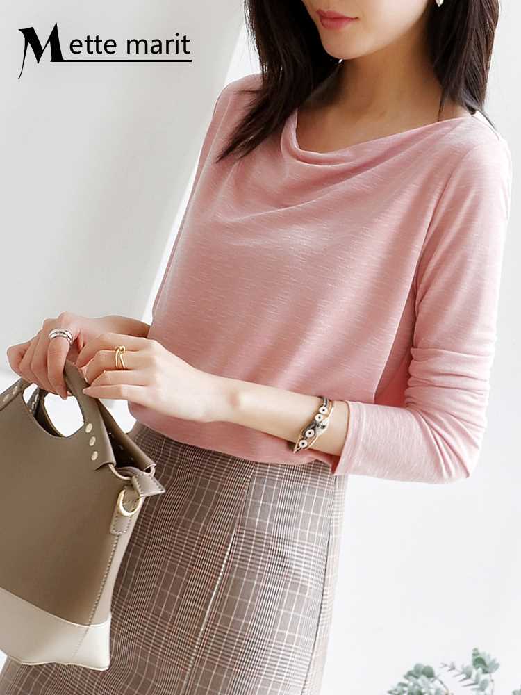 短袖T恤女2019年新款宽松长袖针织衫一字领百搭短袖薄款上衣女夏|ruв категории Женская одежда, футболка - от Buy2taobao.com для оказания профессиональной услуги покупки агента Taobao