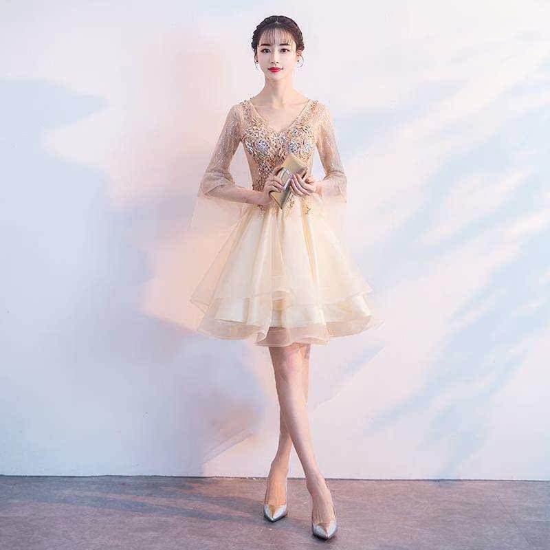 小礼服新娘礼服裙2019生日婚纱毕业简约小裙答谢宴会晚礼服长款长|ruв категории Женская одежда, Cвадебные платья, платье/вечернее платье - от Buy2taobao.com для оказания профессиональной услуги покупки агента Taobao