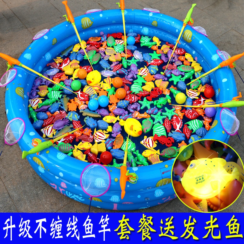 儿童钓鱼玩具池套装广场摆摊生意加厚钓鱼池公园游乐场钓鱼玩具|ruв категории игрушка/коляска/головоломка/блоки/модель, бусы/головоломка/в паре/демонтаж/бить игрушки, Рыбалка игрушки - от Buy2taobao.com для оказания профессиональной услуги покупки агента Taobao