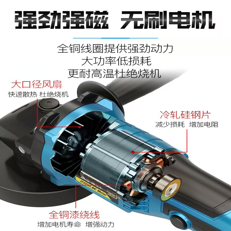 充電式角磨機锂電池多機電動工具角向磨光機功能調速抛光切割打磨在類目 五金/工具, 電動工具, 電磨/角磨機中 - 來自Buy2taobao.com提供專業的淘寶代購服務