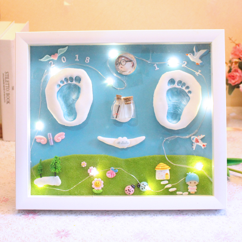 出生周岁手足脚丫新生书画孩子百天礼物满月纪念手脚印永久婴儿|ruв категории игрушка/коляска/головоломка/блоки/модель, Ребенок сувениры/характер продукта, руки следы - от Buy2taobao.com для оказания профессиональной услуги покупки агента Taobao