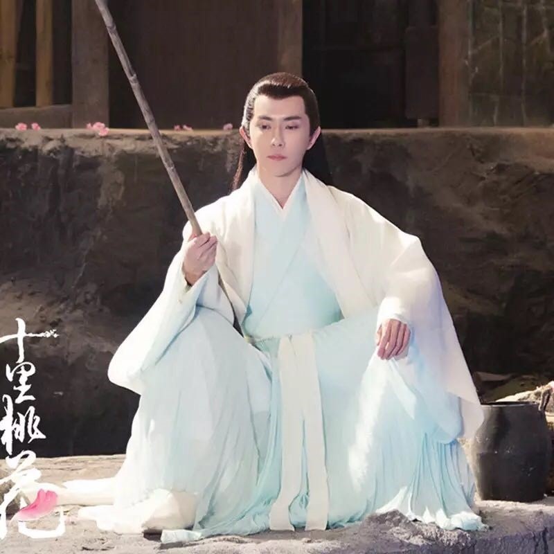 Girdle quality goods Large summer daily Spring and summer neutral Men's Antiquity Hanfu Wei-Jin period fresh black men's wearin the Men's clothing, National costume category - from Buy2taobao.com to provide professional Taobao agent buy service