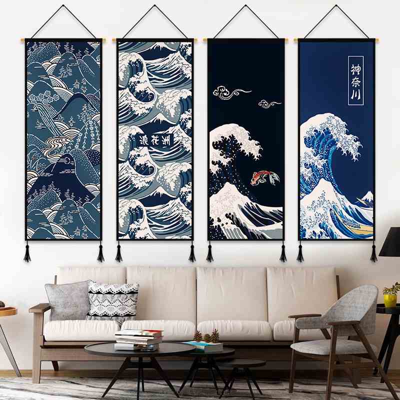日式客厅装饰挂毯ins背景墙挂布背景布电表箱遮挡布棉麻布艺挂画|msdalam kategori rumah Fabrik, Tapestry/Tapestry - dari Buy2taobao.com untuk memberikan perkhidmatan ejen Taobao profesional membeli