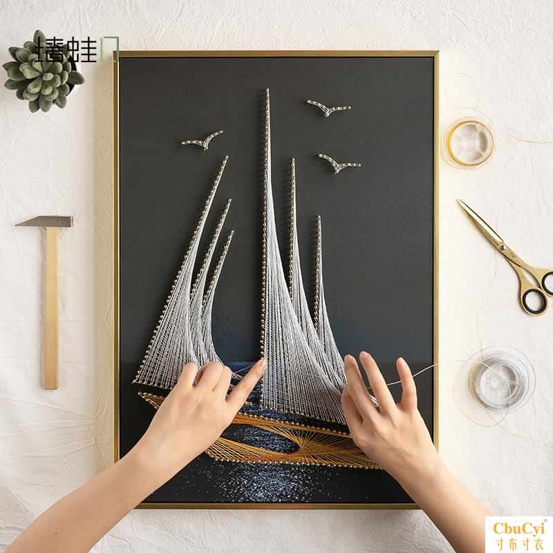 线绕画手工diy材料包礼物 毛线缠绕画 手工装饰纱线弦丝钉子|ruв категории Домашний быт, декоративная живопись, DIY/цифровой живописи - от Buy2taobao.com для оказания профессиональной услуги покупки агента Taobao