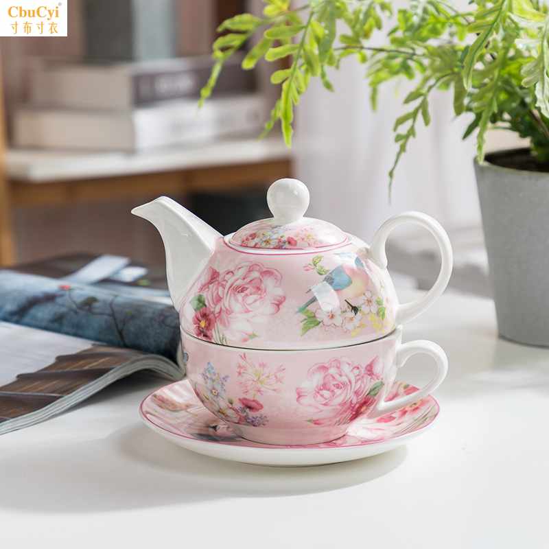 European style Pastoral wind Cup and kettle ceramics Single Cup pot tea set suit Afternoon teapot Flowers fruit one personin the Tableware , Tea set , Herbal Tea category - from Buy2taobao.com to provide professional Taobao agent buy service