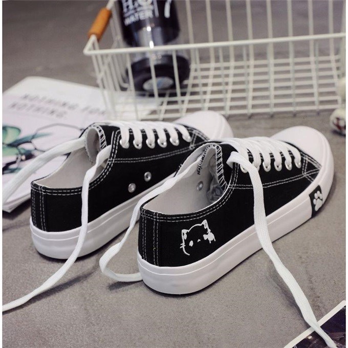 2019 Spring new pattern canvas shoe student Korean Edition leisure time Flat bottom skate shoes Harajuku black and white Red cloth shoesin the Women's Shoes, High shoes category - from Buy2taobao.com to provide professional Taobao agent buy service