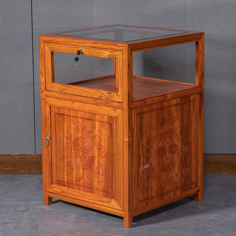 仿古玻璃陈列架展示柜珠宝玉器古董文玩中式茶叶饰品精品实木柜台|ruв категории коммерческий/офисная мебель, полки/витрина, бутик - витрина/витрина - от Buy2taobao.com для оказания профессиональной услуги покупки агента Taobao
