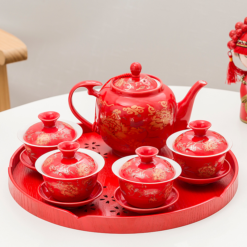 the republic of korea marry New personality King cup Gift box suit Cover bowl teacup Hi Tea King cup weddingin the Tableware , Tea set , Tureen category - from Buy2taobao.com to provide professional Taobao agent buy service