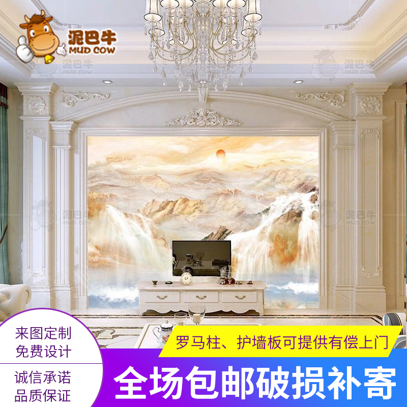 Japanese custom Imitation marble television Horse column Wall tile Crystal Stone Simple European 3d Mural living room stonein the Decoration main material , Ceramic tile , Tile Walls category - from Buy2taobao.com to provide professional Taobao agent buy service