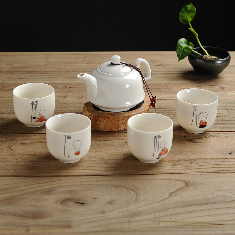 中國泡茶器禮品禮盒德化白 陶瓷功夫茶具壹壺四杯玉瓷家用便攜旅在類目 餐飲具, 茶具, 整套茶具中 - 來自Buy2taobao.com提供專業的淘寶代購服務