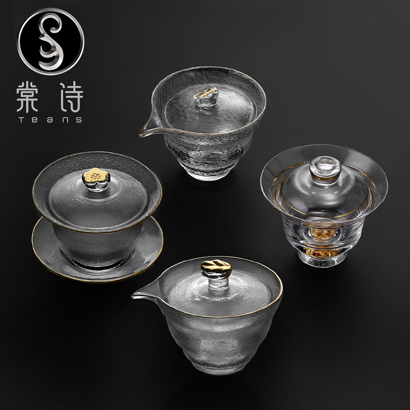 玻璃盖碗加厚耐热透明茶杯家用功夫茶具杯三才大小号泡茶茶碗在类目 餐饮具, 茶具, 盖碗中 - 来自Buy2taobao.com提供专业的淘宝代购服务