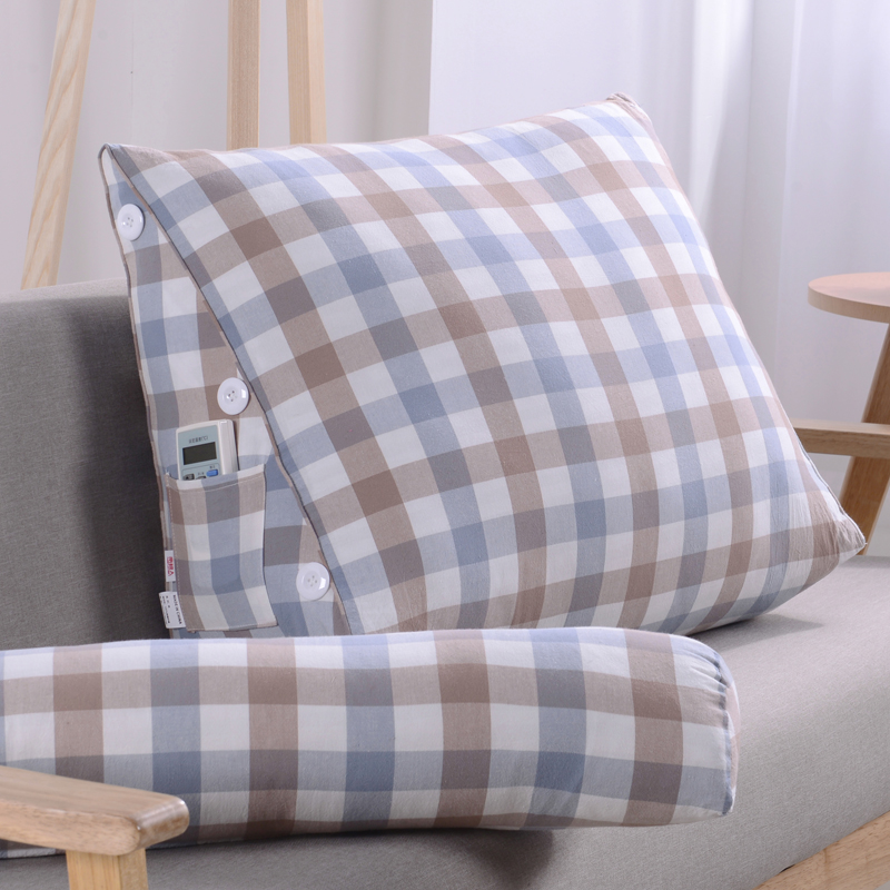 Japanese Washed cotton Pillow Take the lead Bedside Cushion triangle Pillows sofa Office Lumbar pillow Waist Waist protectionin the Home Fabric , Pillow/Pillow category - from Buy2taobao.com to provide professional Taobao agent buy service