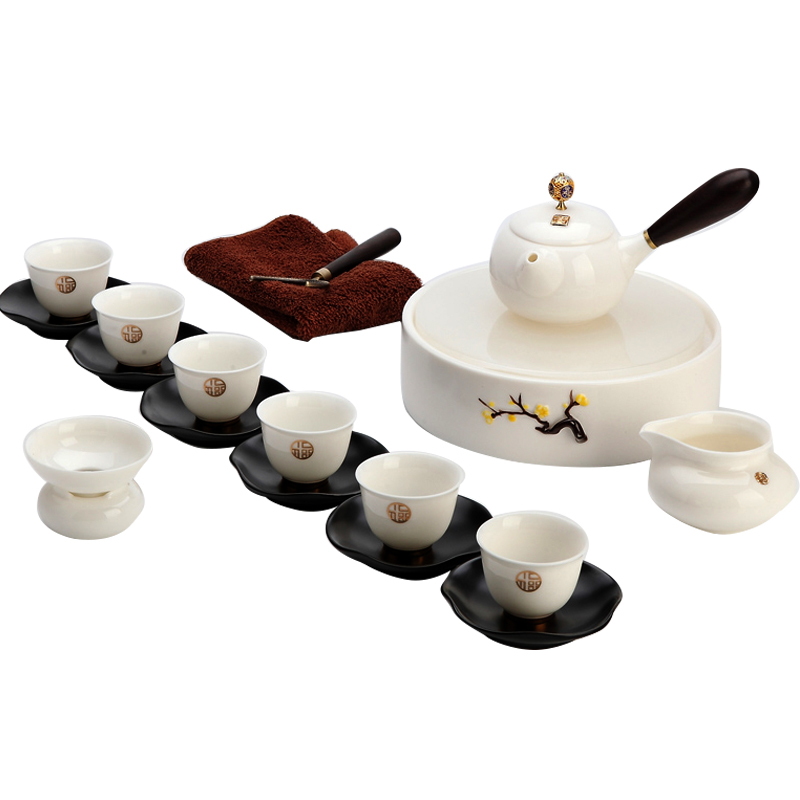 Jingdezhen Kungfu Online tea set suit household Simplicity Suet jade Porcelain tea tray teacup ceramics Cover bowl Teapotin the Tableware , Tea set , Kung Fu Tea category - from Buy2taobao.com to provide professional Taobao agent buy service