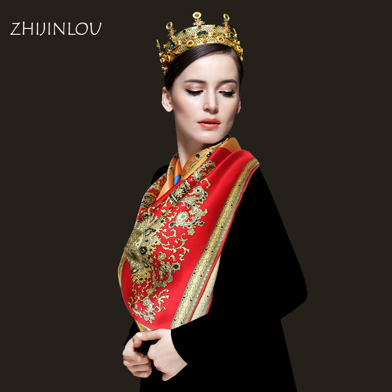 Brocade floor new pattern mulberry silk Large square Real silk Silk scarf scarf silk All-match fashion printing Shawl spring and autumnin the Accessories/Leather belt/Hat/Muffler , Muffler/Scarves/Shawl category - from Buy2taobao.com to provide professional Taobao agent buy service