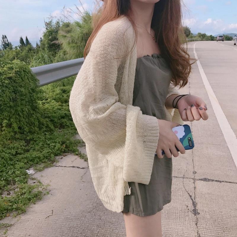 夏季女短款镂空针织衫薄款空调开衫学生宽松韩版慵懒风防晒衣外套|msdalam kategori Butik wanita / wanita, sweater - dari Buy2taobao.com untuk memberikan perkhidmatan ejen Taobao profesional membeli