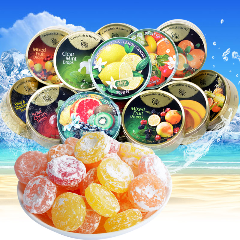 Germany Imported Cavendish sugar 200g*3 Tropical fruit Assorted candy Canned Kerry Evans Hard Candy Candyin the Snacks/Nuts/Specialty , Sweets and snacks/Jelly/Pudding , Candy category - from Buy2taobao.com to provide professional Taobao agent buy service