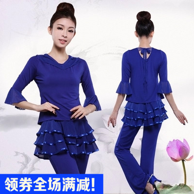 square dance clothing summer Culotte suit new pattern adult Latin Sleeve jacket Practice perform Dance costumein the Sports/Yoga/Fitness/Fans supplies , Dance/Aerobics/Gymnastics , Square Dance , Square Dance Set category - from Buy2taobao.com to provide professional Taobao agent buy service