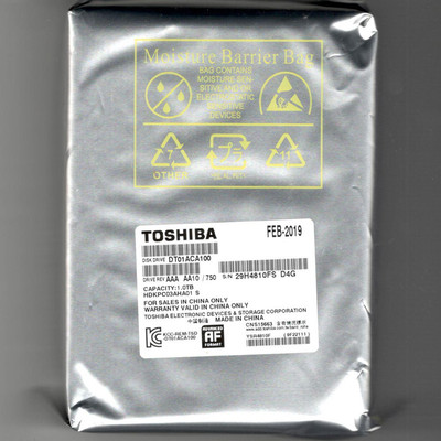 东芝(TOSHIBA) 1TB 32MB 7200RPM 台式机机械硬盘 SATA接口 消费级系列 (DT01ACA100) 个人电脑与外部存储