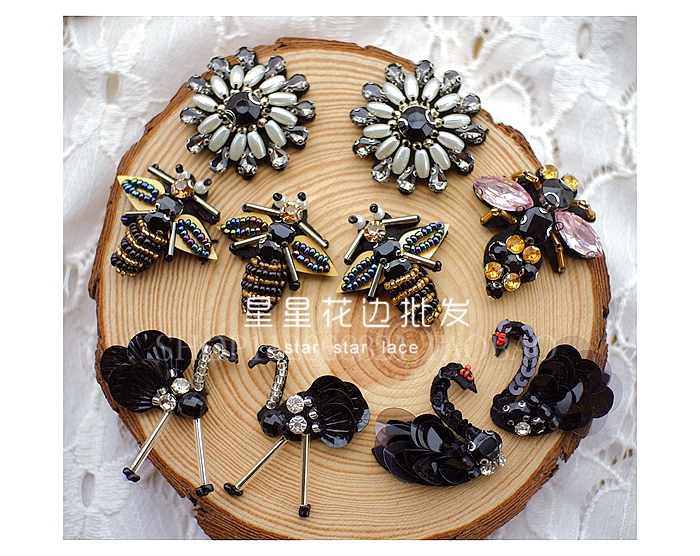 high quality honeybee Nail drill Flower Cloth sticker Clothes bag Socks shoes DIY decorate patch APPLIQUE accessories Button partsin the Home Fabric , Sew DIY Material,Tools and finished products , Sew DIY Fitting/Accessories/Accessories , Fabric sticker category - from Buy2taobao.com to provide professional Taobao agent buy service