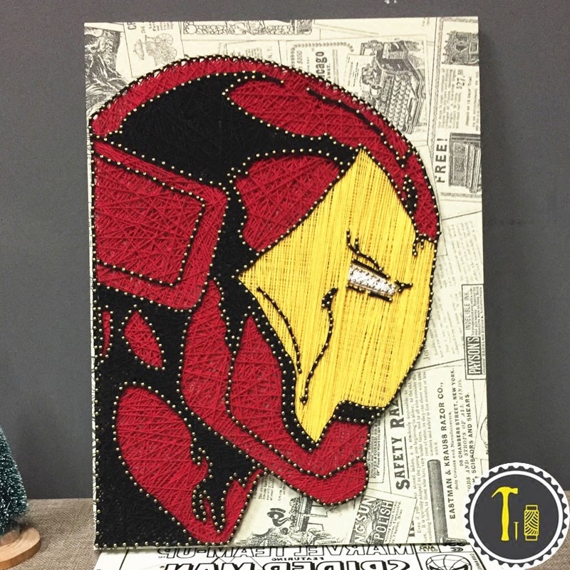 钢铁侠纱线画 钉子画绕线艺术品装饰画 纯手工DIY制作材料包包邮|ruв категории Домашний быт, декоративная живопись, DIY/цифровой живописи - от Buy2taobao.com для оказания профессиональной услуги покупки агента Taobao