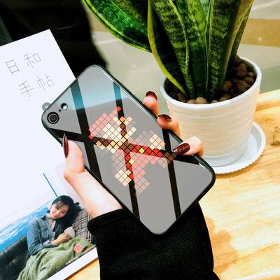 苹果玻璃手机壳xsmax六xs七xr八x女8plus男7plus潮7套8红6sp硅胶6splus个性6s新年6超薄6p网红iphone创意防摔