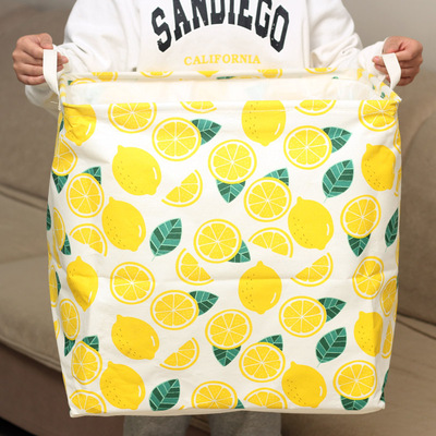 特大号布艺家居束口防尘防潮衣服被子收纳箱搬家用行李玩具整理筐