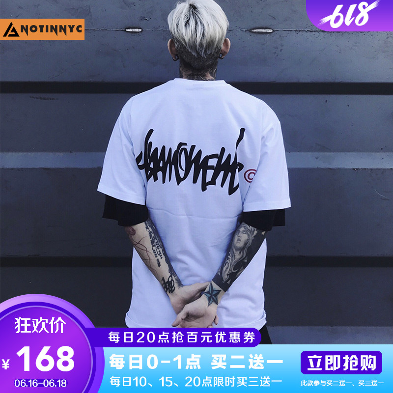 New York Basics black and white letter autograph printing Short sleeved men and women summer TEESuaMomentin the Men's clothing, T-shirt category - from Buy2taobao.com to provide professional Taobao agent buy service