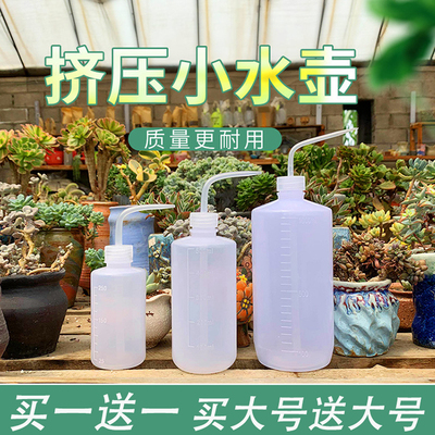 浇水壶挤压式小型室内园艺工具长嘴弯嘴花卉多肉景观植物滴水喷壶